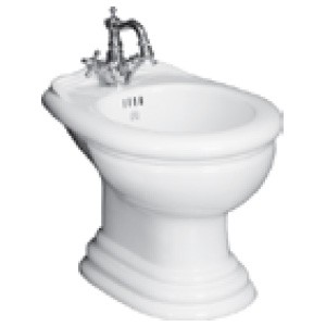 MILADY Биде напольное, декор: D3 Vintage бронза/белая керамика