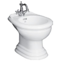 MILADY Биде напольное, декор: D3 Vintage бронза/белая керамика