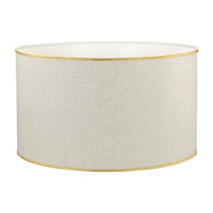 DUBAI Абажур для лампы 27556, d.45 см., ткань, цвет белый, декор золото