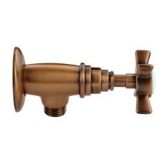 PRINCETON Кран запорный угловой, М1/2&quot;хМ1/2&quot;, медь