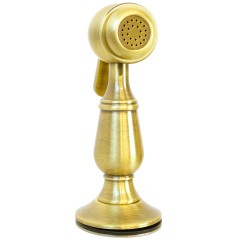 CUCINA OXFORD См-ль д/кухни моноком. с гигиенической лейкой, ручка белая, бронза