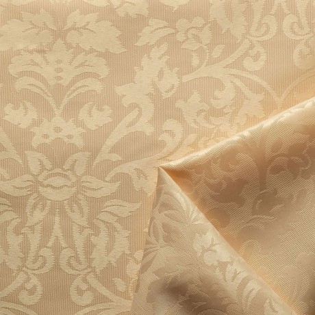 MIGLIORE Шторка L180xH200 см. для душа/ванны, текстиль, узор БАРОККО, цвет персиковый