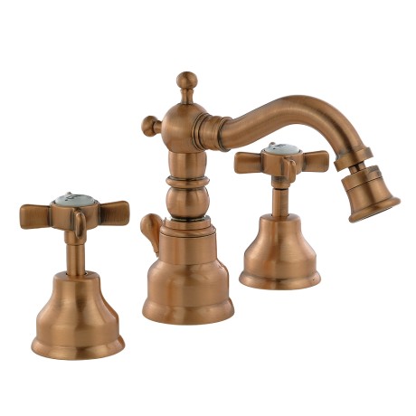 PRINCETON См-ль д/биде, на 3 отв., медь