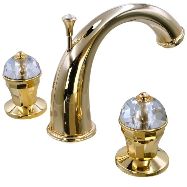 Смеситель для раковины Migliore Prestige Crystal 32766 золото