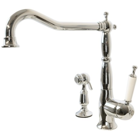 CUCINA OXFORD См-ль д/кухни моноком. с гигиенической лейкой, ручка белая, хром