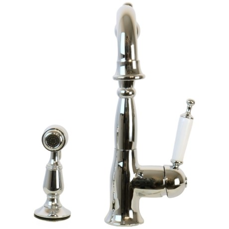 CUCINA OXFORD См-ль д/кухни моноком. с гигиенической лейкой, ручка белая, хром