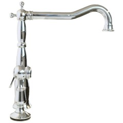 CUCINA OXFORD См-ль д/кухни моноком. с гигиенической лейкой, ручка белая, хром