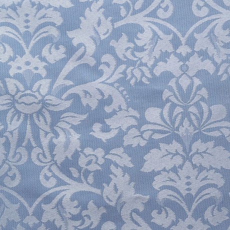 MIGLIORE Шторка L180xH200 см. для душа/ванны, текстиль, узор БАРОККО, цвет голубой