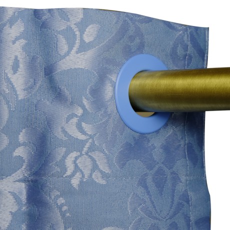 MIGLIORE Шторка L180xH200 см. для душа/ванны, текстиль, узор БАРОККО, цвет голубой