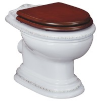 MILADY Унитаз напольный, выпуск в стену, декор: D3 Vintage бронза/белая керамика