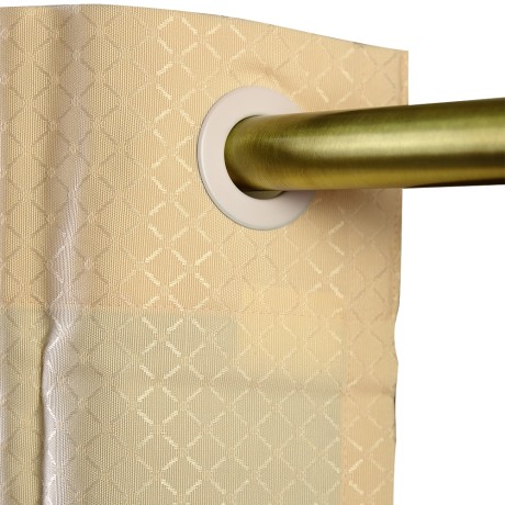 MIGLIORE Шторка L180xH200 см. для душа/ванны, текстиль, узор АР-ДЕКО, цвет бисквит