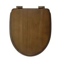 MILADY Крышка/сиденье унитазa Lux, с системой Microlift, цвет Noce/бронза