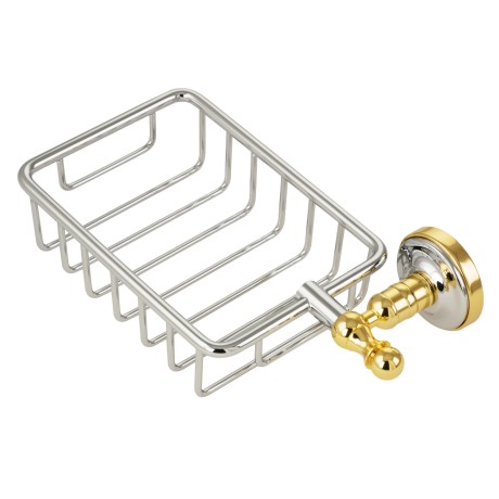 MIRELLA Решетка-корзинка настенная, хром/золото