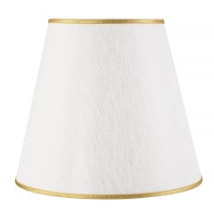 DUBAI Абажур для настольной лампы 28470, d.25см., ткань, цвет белый, декор золото