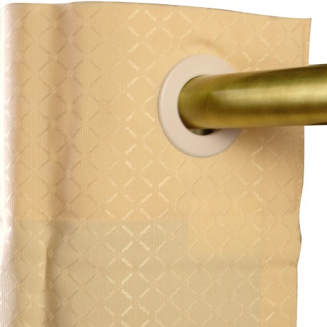 MIGLIORE Шторка L180xH200 см. для душа/ванны, текстиль, узор АР-ДЕКО, цвет персиковый