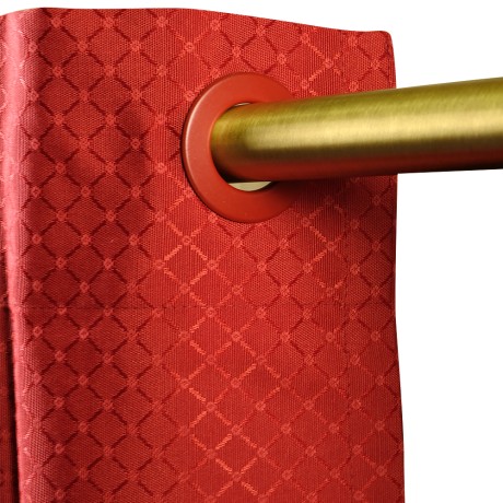 MIGLIORE Шторка L180xH200 см. для душа/ванны, текстиль, узор АР-ДЕКО, цвет красный