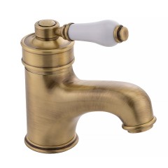 ERMITAGE См-ль д/раковины моноком, ручка сверху белая, бронза