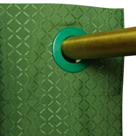 MIGLIORE Шторка L180xH200 см. для душа/ванны, текстиль, узор АР-ДЕКО, цвет зеленый