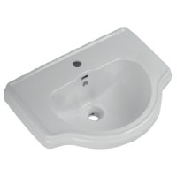 BELLA Раковина накладная 62х46 cm, на 3 отв. белая керамика