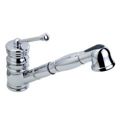 CUCINA QUEEN См-ль д/кухни моноком., c выдвижной лейкой, хром