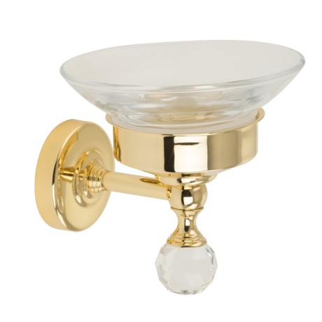 AMERIDA Mыльница настенная, стекло/золото/Crystal