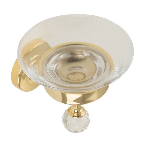 AMERIDA Mыльница настенная, стекло/золото/Crystal