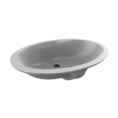 Раковина овальная (крепление снизу ст-цы), керамика белая AMERINA, с крепежом