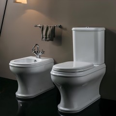 CHARME Унитаз моноблок 69х40 см, выпуск в стену, керамика, Shiny White (белый)