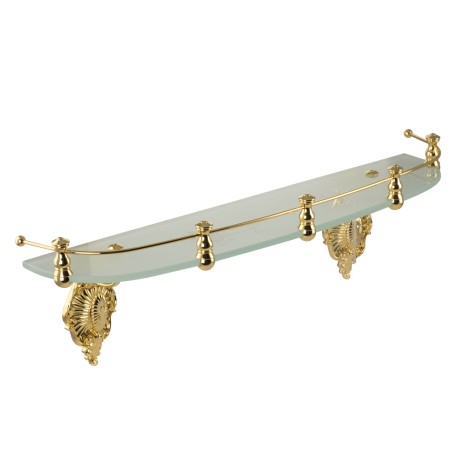 ELISABETTA Полка c галереей, L59 см, стекло/золото