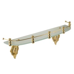 ELISABETTA Полка c галереей, L59 см, стекло/золото