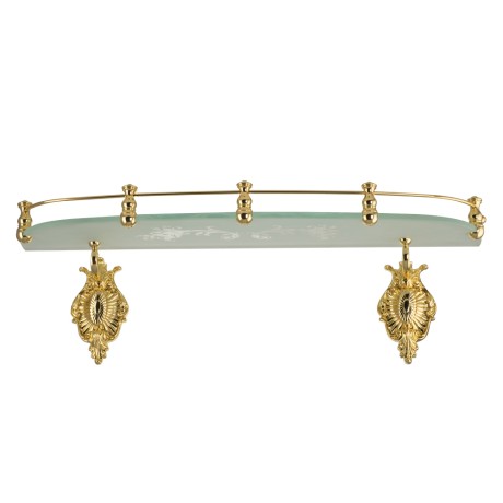 ELISABETTA Полка c галереей, L59 см, стекло/золото