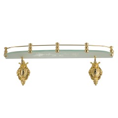 ELISABETTA Полка c галереей, L59 см, стекло/золото