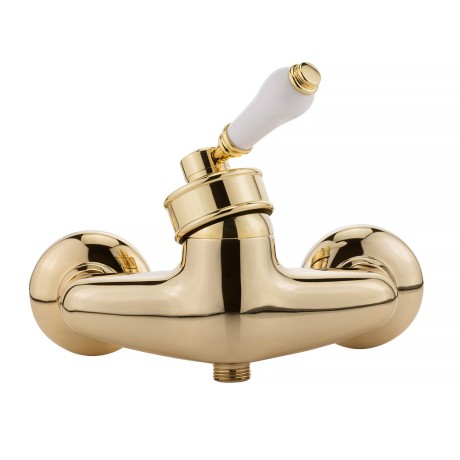 ERMITAGE См-ль д/душа моноком. внешний, выход М1/2", ручка белая, золото