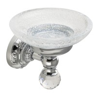 CRISTALIA Mыльница настенная, стекло/хром/Crystal
