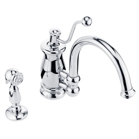 CUCINA VIVALDI См-ль д/кухни моноком., на два отв. с лейкой, хром