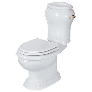 MILADY Комплект унитаз моноблок выпуск в пол, бачок, ручка бронза (БЕЗ КРЫШКИ)