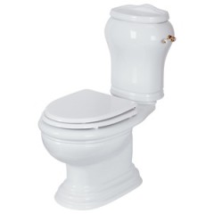 MILADY Комплект унитаз моноблок выпуск в пол, бачок, ручка бронза (БЕЗ КРЫШКИ)