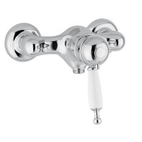 OXFORD См-ль д/душа моноком. внешний, термостат., выход М1/2&quot;, ручка белая, хром