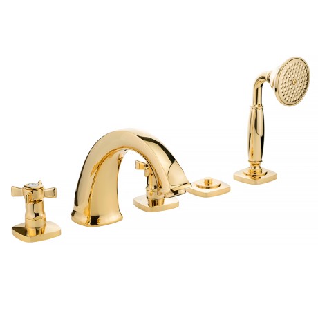 KORONA См-ль на борт ванны, на 5 отв., золото