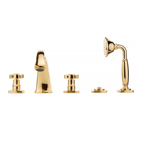 KORONA См-ль на борт ванны, на 5 отв., золото