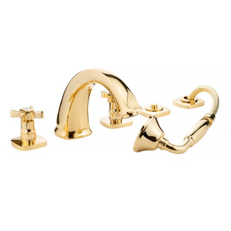 KORONA См-ль на борт ванны, на 5 отв., золото