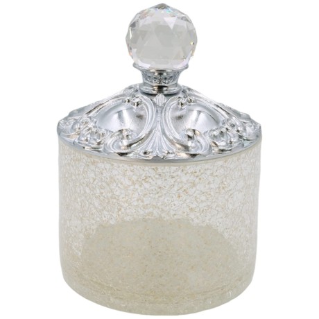 CRISTALIA Баночка высокая, H16 см. с крышкой, стекло/хром/Crystal