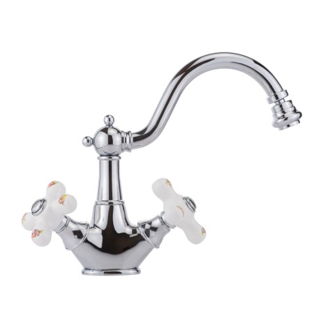 PROVANCE См-ль д/биде, донный клапан "click-clack", бел. с декором/хром