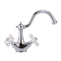 PROVANCE См-ль д/биде, донный клапан &quot;click-clack&quot;, бел. с декором/хром