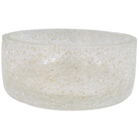 CRISTALIA Баночка низкая, H13 см. с крышкой, стекло/хром/Crystal