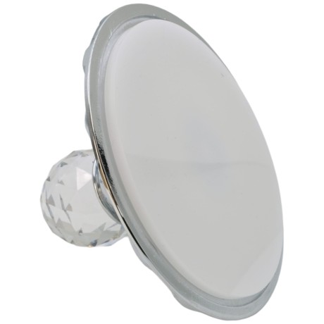 CRISTALIA Баночка низкая, H13 см. с крышкой, стекло/хром/Crystal