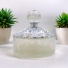 CRISTALIA Баночка низкая, H13 см. с крышкой, стекло/хром/Crystal