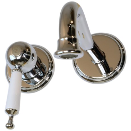 OXFORD См-ль д/раковины моноком. скрытого монтажа настенный, на 2 отв., ручка белая, хром