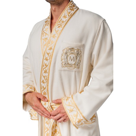 MAGNAT Халат банный, 100% хлопок, цвет: бежевый, размер: 54-56