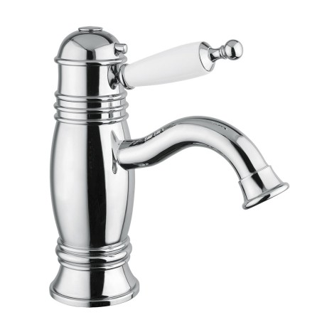 OXFORD См-ль д/раковины моноком, термостат., донный клапан "click-clack", ручка (сверху) белая, хром